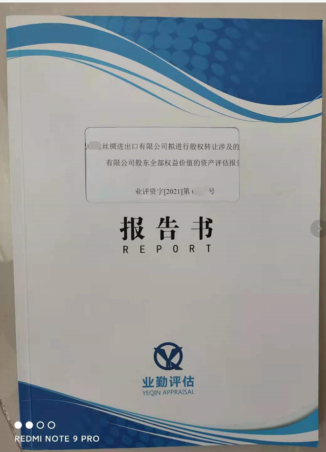 广东某丝绸进出口有限公司股权转让价值评估