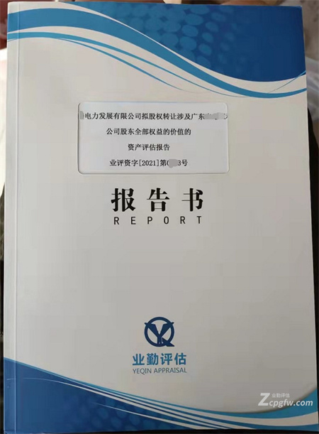 广州股权转让评估报告